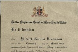 Patrick Ferguson Notary Public in New South Wales
